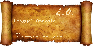 Lengyel Oszvald névjegykártya